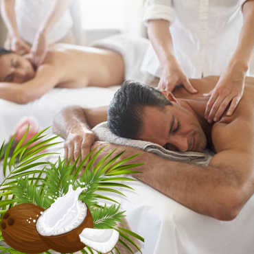 Couples Coconut oil Back, Neck, Shoulder & Indian Head Massages - 1hr